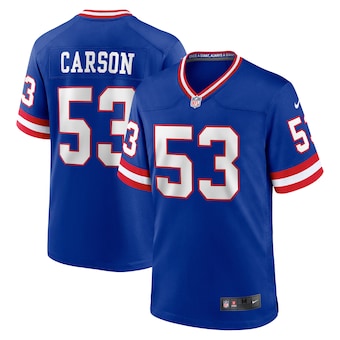 mens nike harry carson royal new york giants classic retired